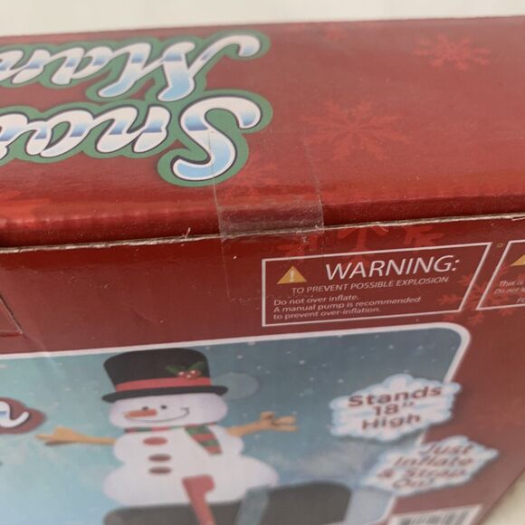 Snowman Inflatable Holiday Mailbox Cover and Topper - Picture 5 of 6